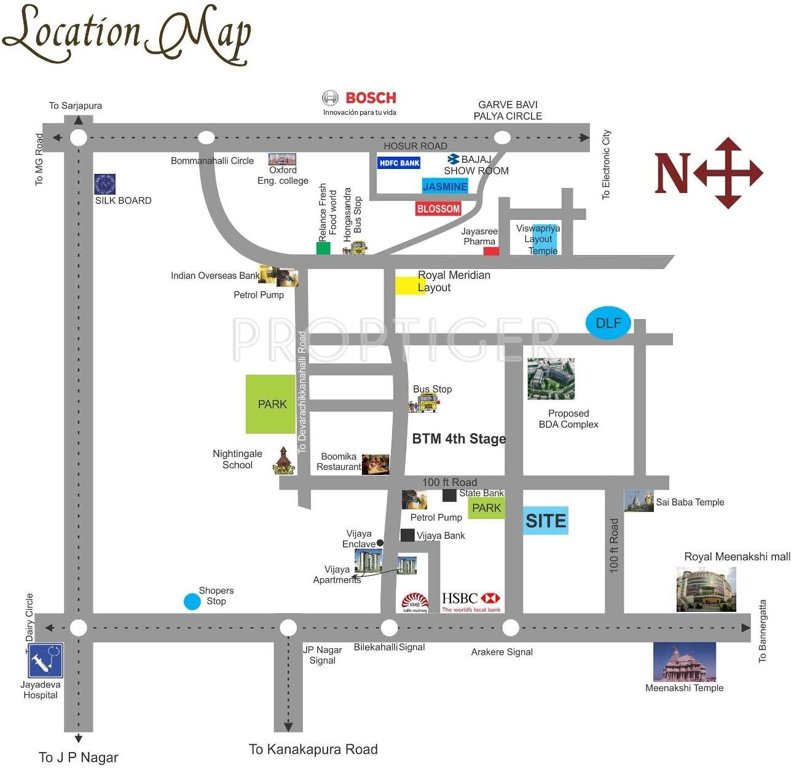 Karunya Shelters Royal Palace Location Plan