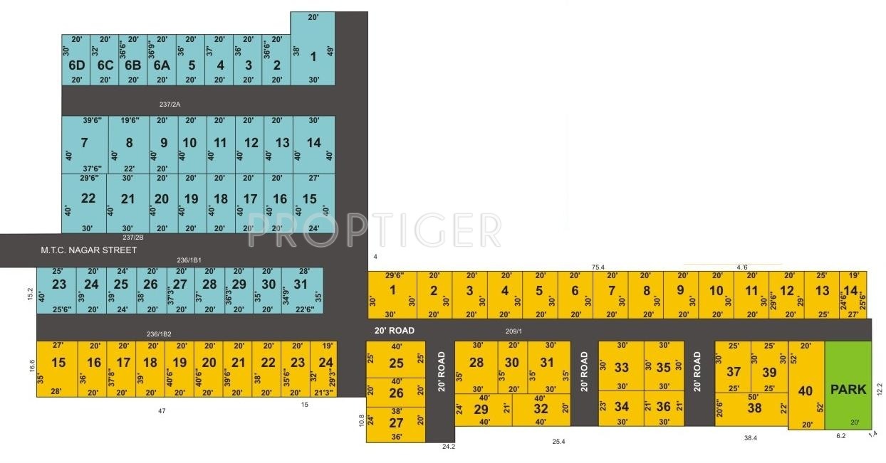ARS Promoters Uma Parvathi Nagar Layout Plan