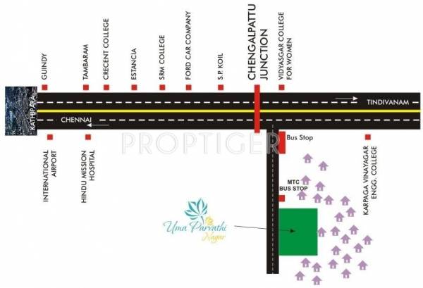 ARS Promoters Uma Parvathi Nagar Location Plan