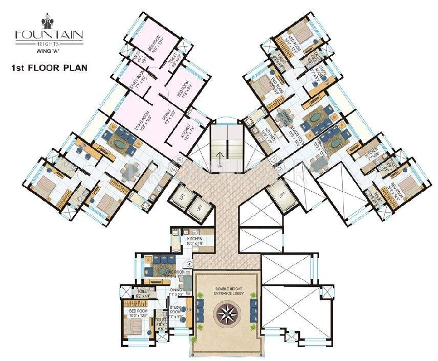 Lokhandwala Constructions Fountain Heights Cluster Plan