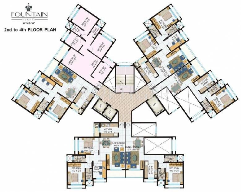 Lokhandwala Constructions Fountain Heights Cluster Plan