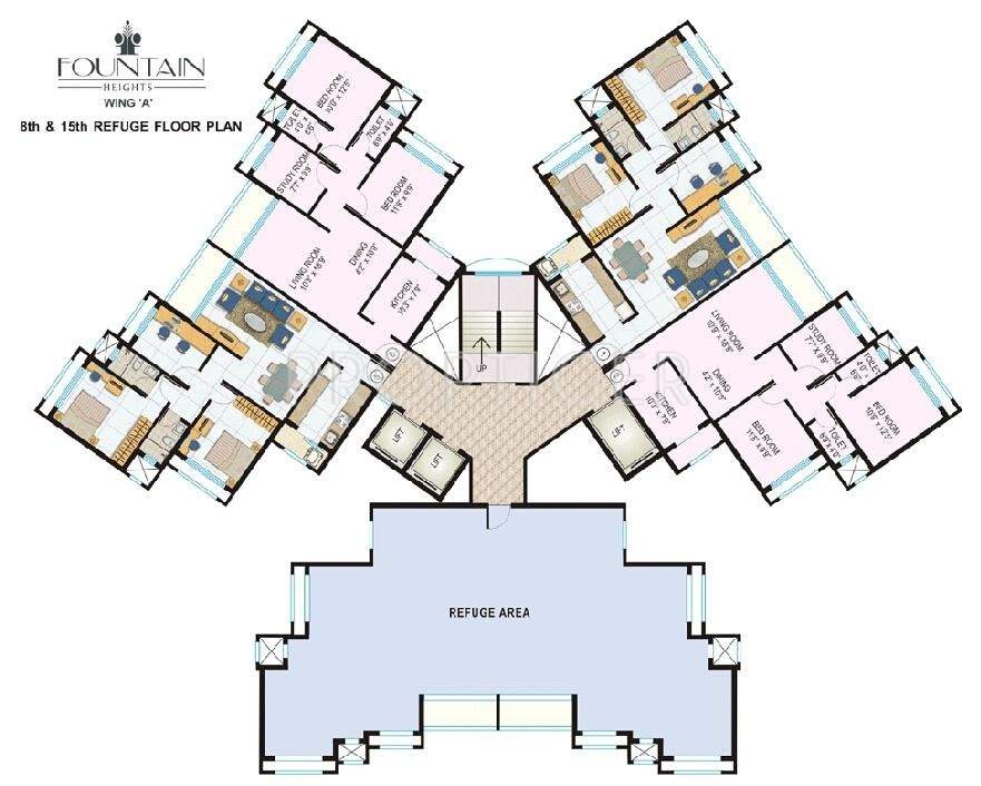 Lokhandwala Constructions Fountain Heights Cluster Plan