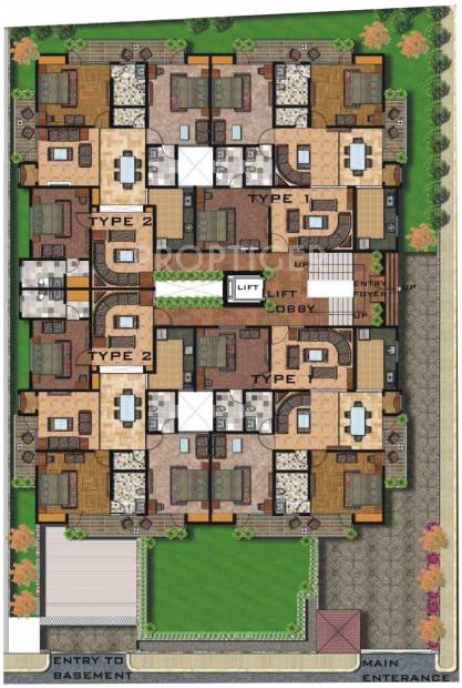  tulsi-palm  Tulsi Palm Cluster Plan from 1st to 4th Floor