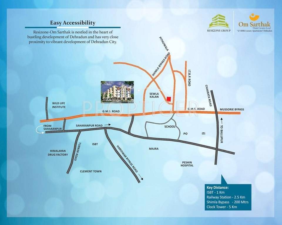 om sarthak Images for Location Plan of Resizone Om Sarthak