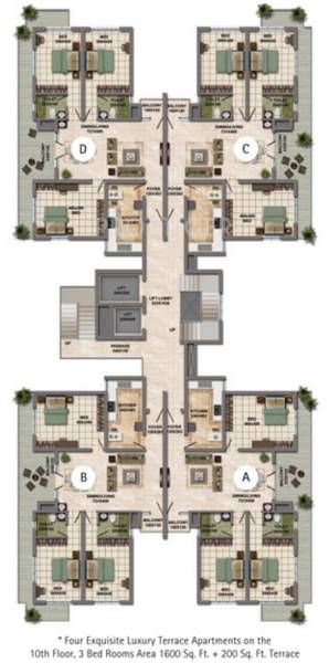 10th Floor Cluster Plan Galaxy Builders Silver Cascade 10th Floor Cluster Plan