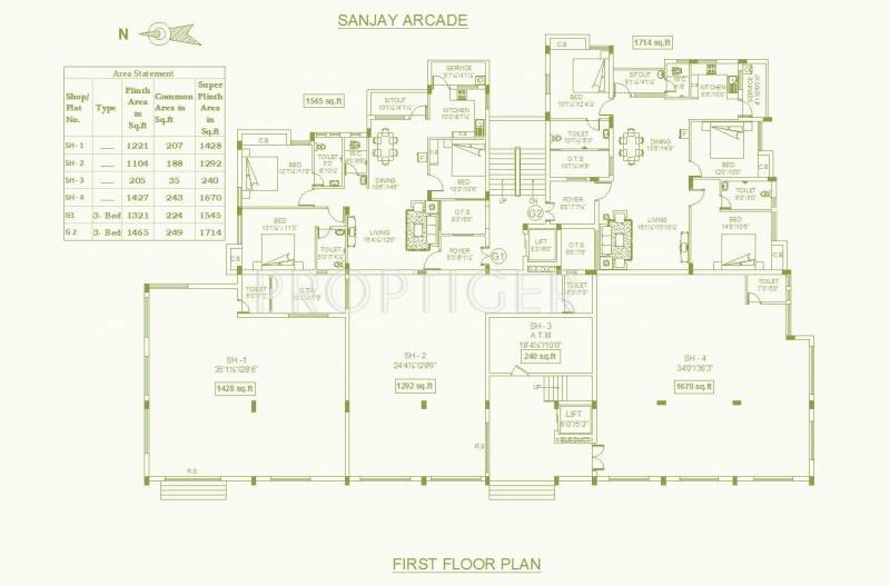 SK Builders and Promoters Sanjay Arcade Cluster Plan