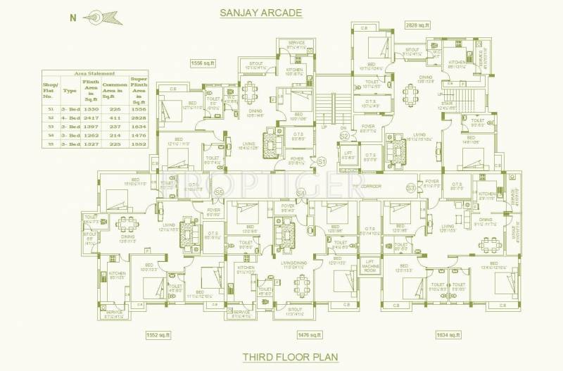 SK Builders and Promoters Sanjay Arcade Cluster Plan