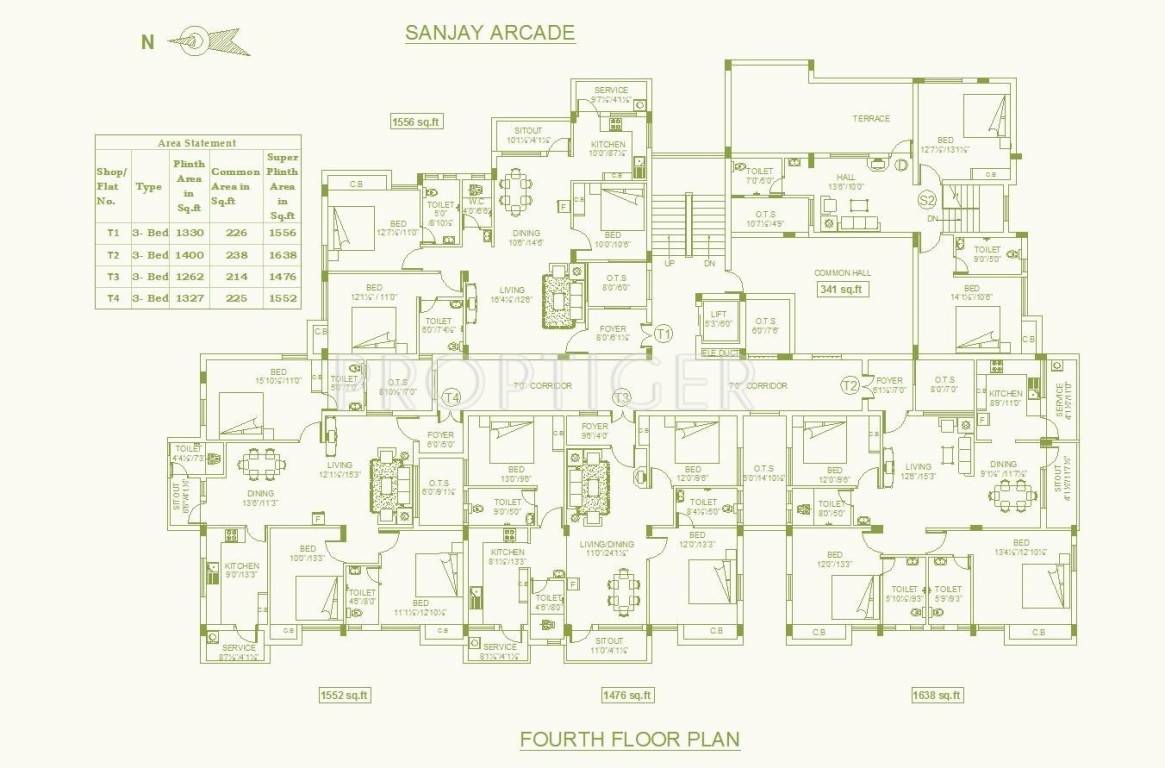 SK Builders and Promoters Sanjay Arcade Cluster Plan