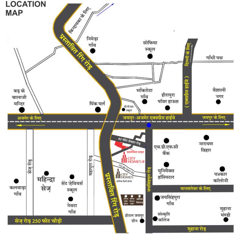  city homes ii Images for Location Plan of Auric City Homes II