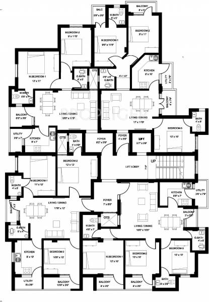 Build Tech Constructions Malars Lavender Typical Cluster Plan