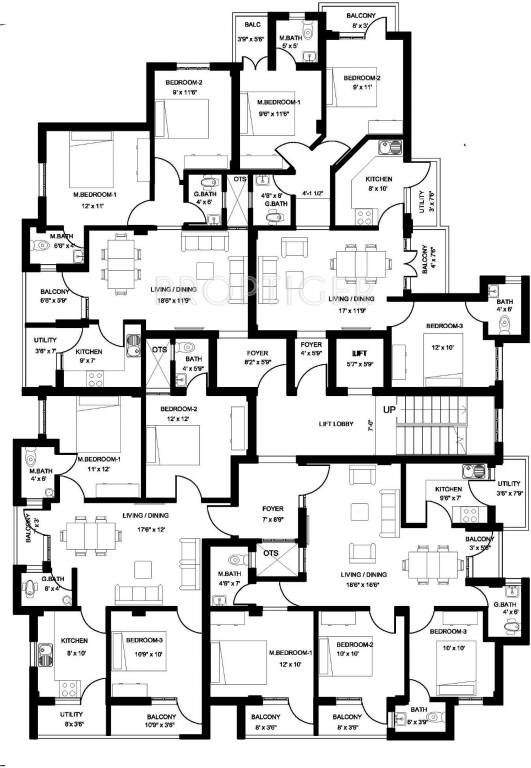 Build Tech Constructions Malars Lavender Typical Cluster Plan