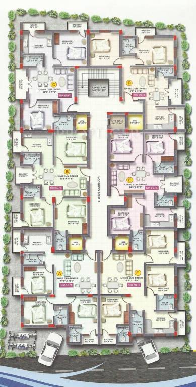 Build Tech Constructions Malars Wind Floor Cluster Plan