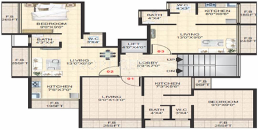 SM Developers Siddhi Cluster Plan Typical floor