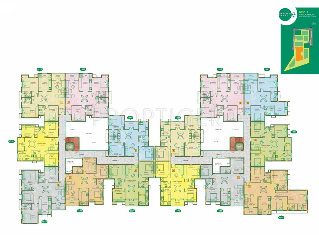  garden crest Tower D Cluster Plan