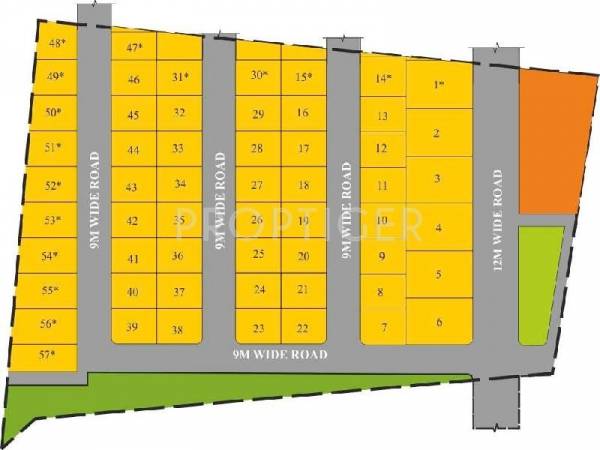 Hindustan Builders Taralabalu Pardise Layout Plan