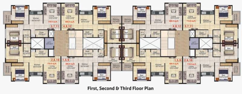 Images for Cluster Plan of Swapnavel Aashrayan Apartment