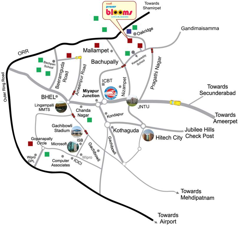  pranav blooms Images for Location Plan of Praneeth Pranav Blooms