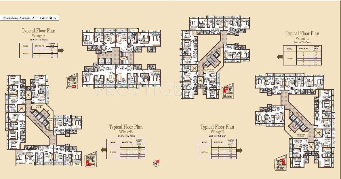  avenue A6 Wing A Cluster Plan