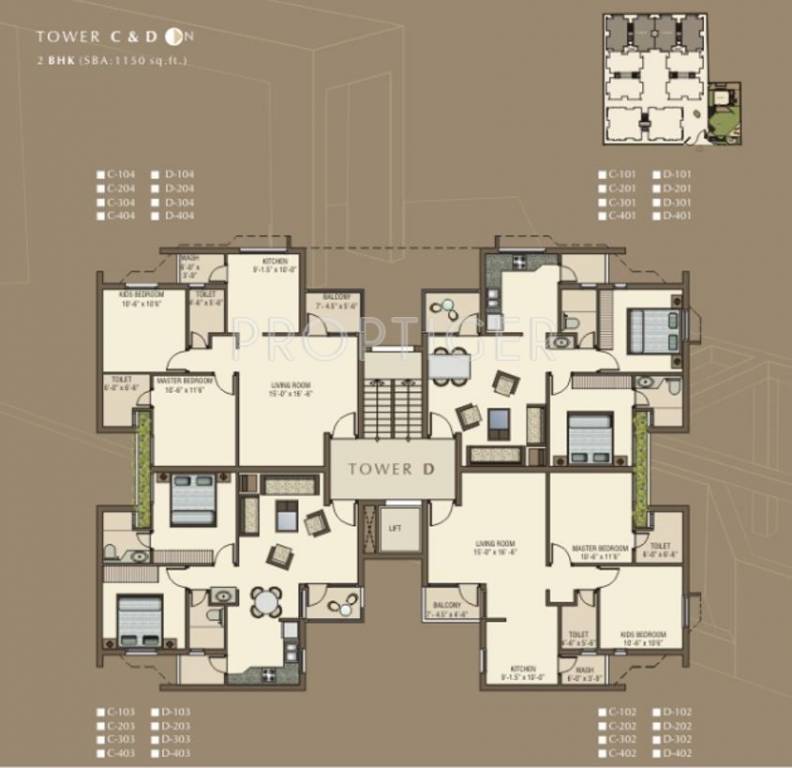 classic Tower A Cluster Plan