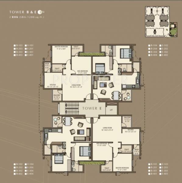  classic Tower B Cluster Plan