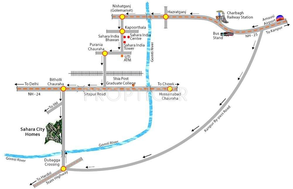 Images for Location Plan of Sahara City Homes Villa Lucknow