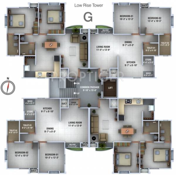 Images for Cluster Plan of Pratham Riviera Apartments