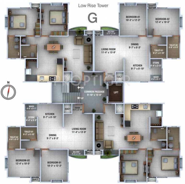 Images for Cluster Plan of Pratham Riviera Apartments