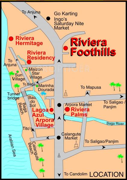 Riviera Constructions Foot Hills Villa Location Plan