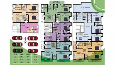 Sree Pathi Builders Bhavana Enclave Tower A Typical floor plan