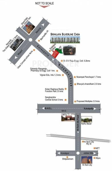 Pradeep Constructions Srinilaya Silverline Casa Location Plan