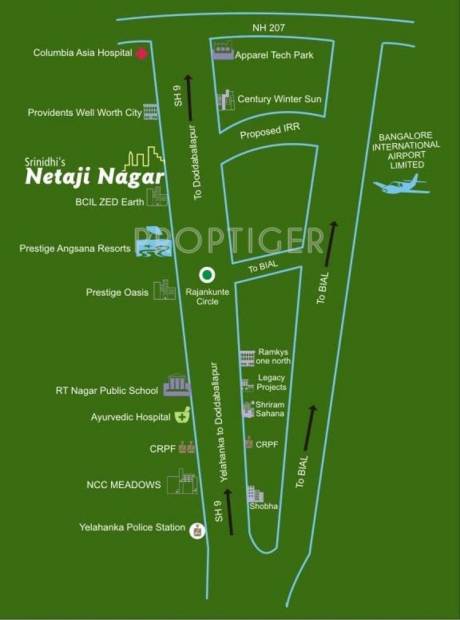 Srinidhi Projects Netaji Nagar Location Plan