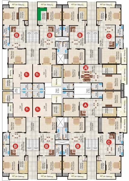 Images for Cluster Plan of RSG Radhey Residency Images for Cluster Plan of RSG Radhey Residency