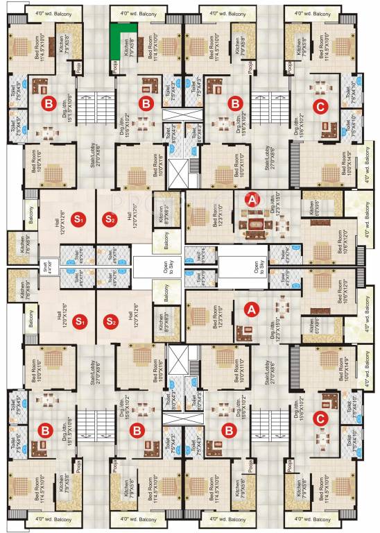 Images for Cluster Plan of RSG Radhey Residency