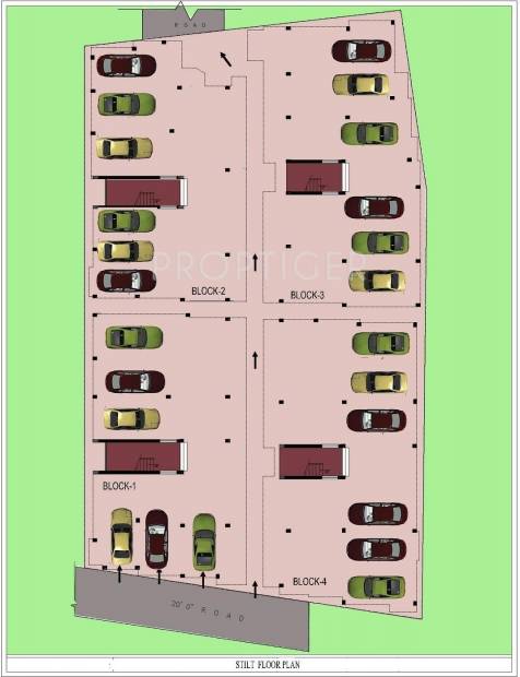 Sumangali Homes Indra Enclave Stilt Cluster Plan