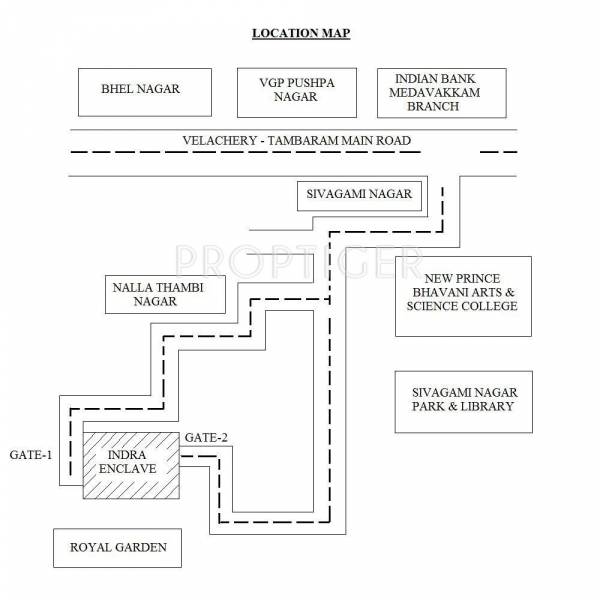 Sumangali Homes Indra Enclave Location Plan