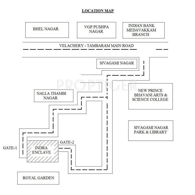 Sumangali Homes Indra Enclave Location Plan