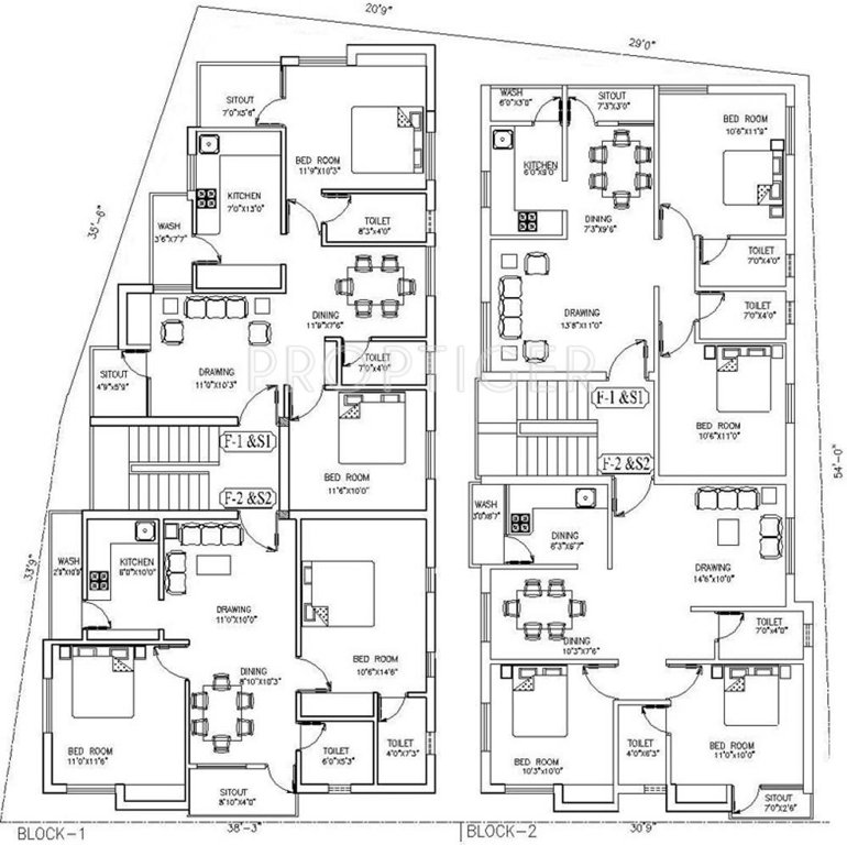 Sumangali Homes Rajeshwari Manor Typical  Cluster Plan