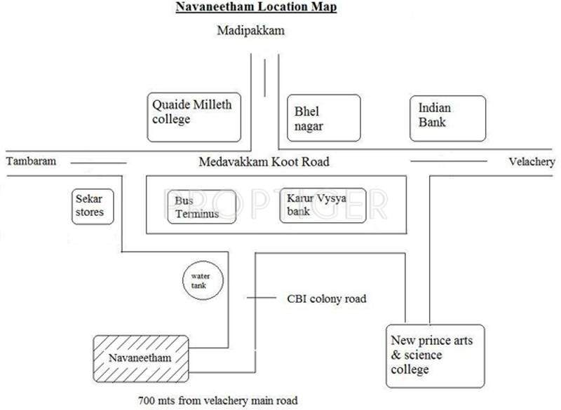 Sumangali Homes Navaneetham Apartment Location Plan