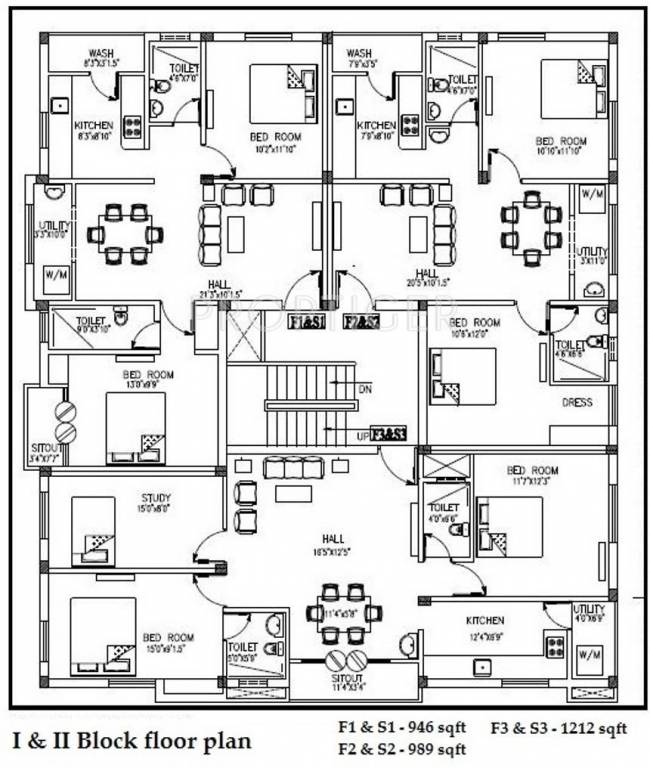 Sumangali Homes Preetha Manor Typical  Cluster Plan