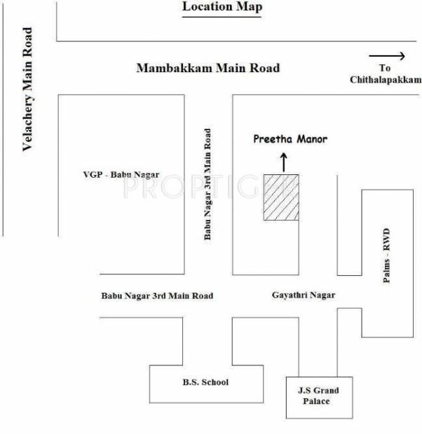 Sumangali Homes Preetha Manor Location Plan