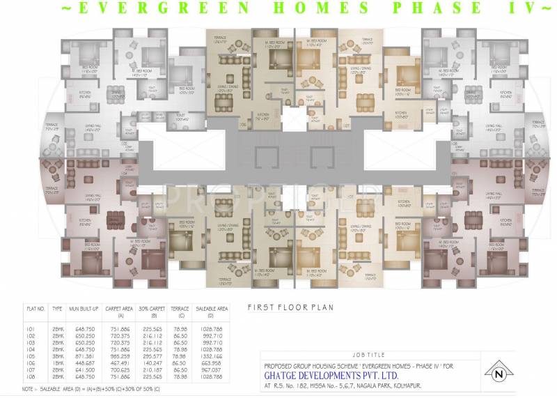 Images for Cluster Plan of Ghatge Developments Evergreen Homes Phase4