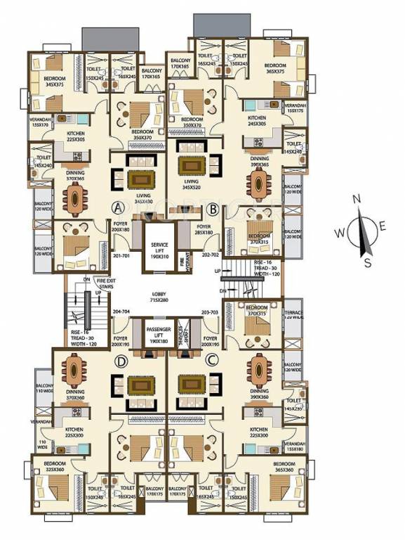 Precious Homes Chakolas Puthanpura Cluster Plan 2nd 7th floor