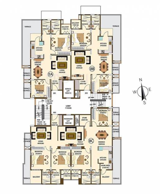 Precious Homes Chakolas Puthanpura Cluster Plan 8th floor