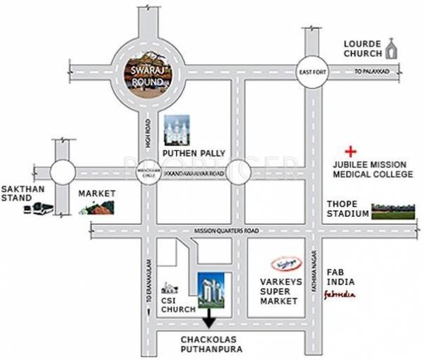 Location Plan Precious Homes Chakolas Puthanpura Location Plan