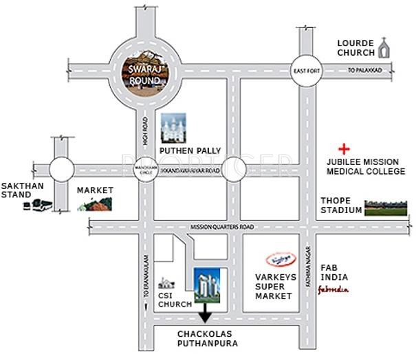 Precious Homes Chakolas Puthanpura Location Plan