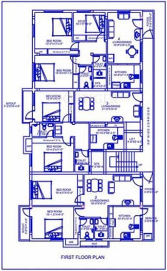 Palace Homes Sai Venugopala First  Floor Cluster Plan