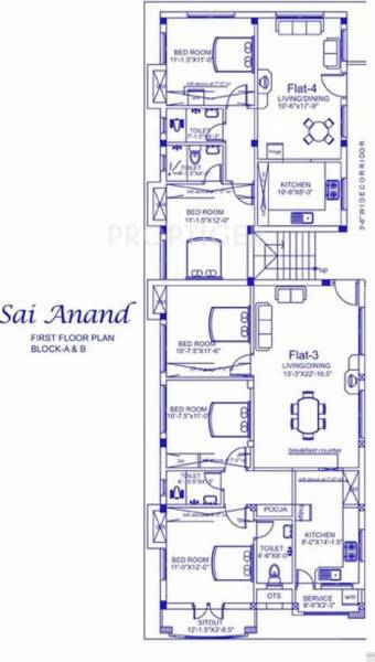 Palace Homes Sai Anand View Cluster Plan