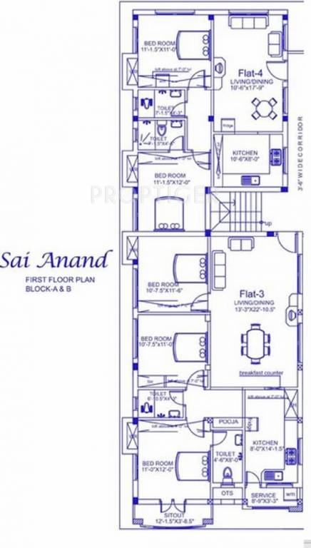 Palace Homes Sai Anand View Cluster Plan