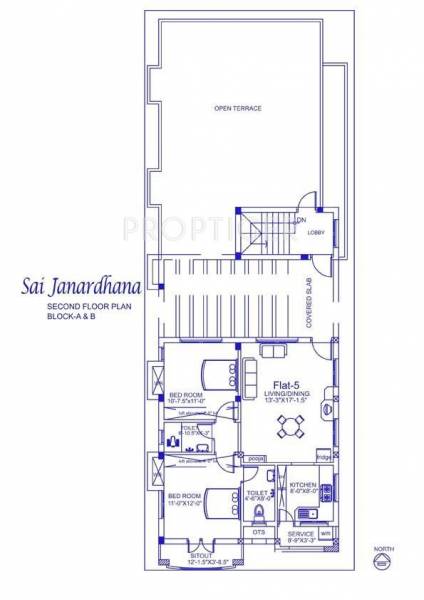 Palace Homes Sai Janardhana View Second Floor Cluster Plan