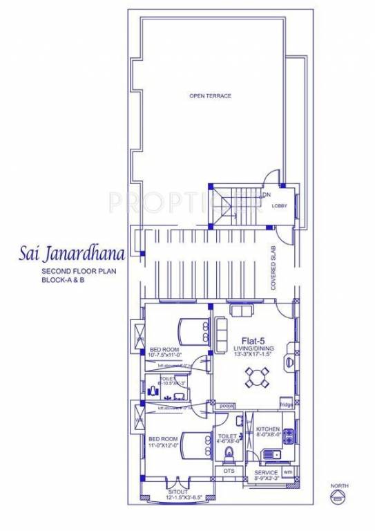 Palace Homes Sai Janardhana View Second Floor Cluster Plan